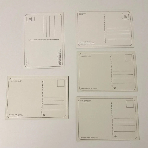 Vintage Lot of 5 San Francisco Post Cards Golden  Gate Bridge City Hall Alcatraz - Picture 3 of 16